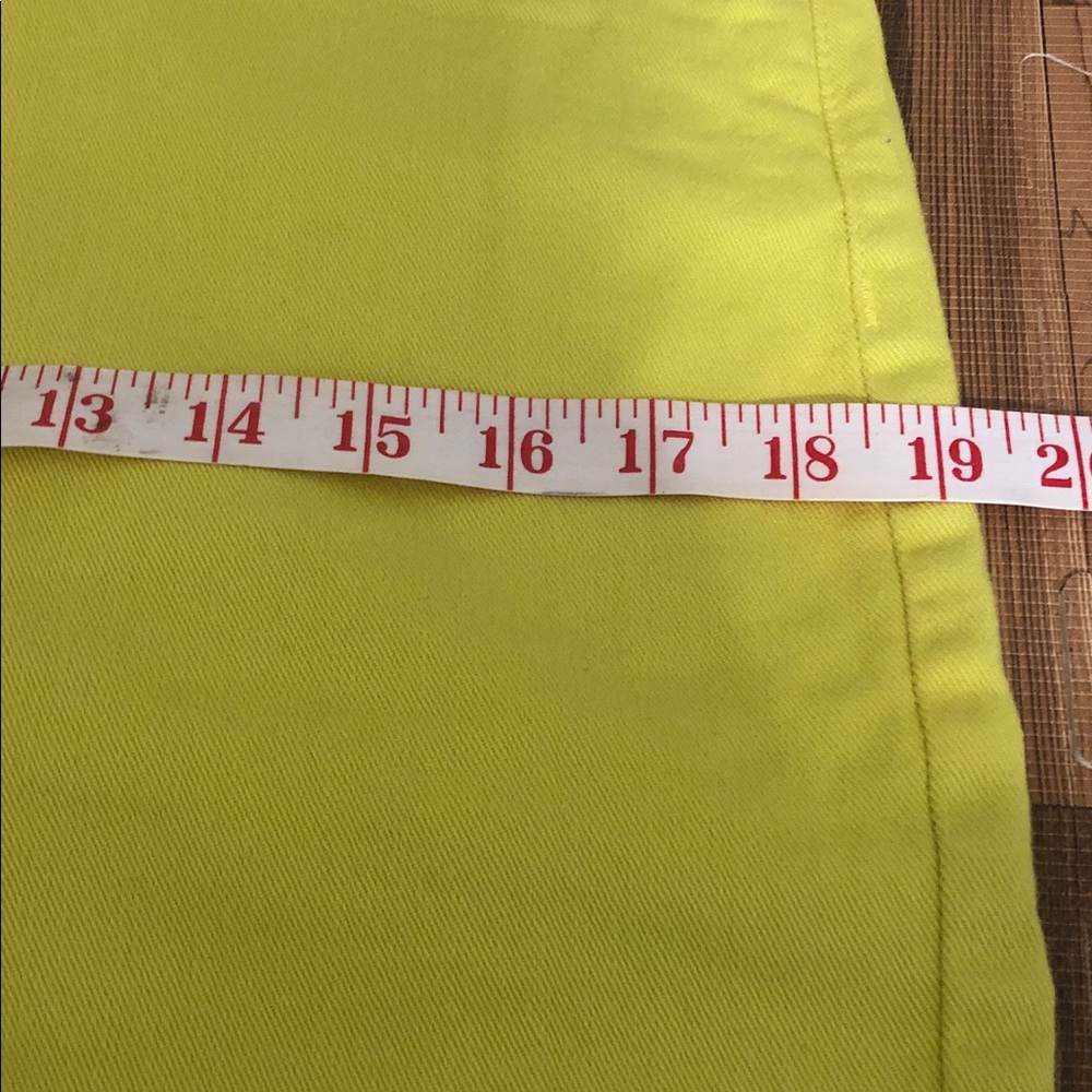 Garnet Hill Denim Lemon Lime Colored Skirt size 10 - Picture 14 of 16